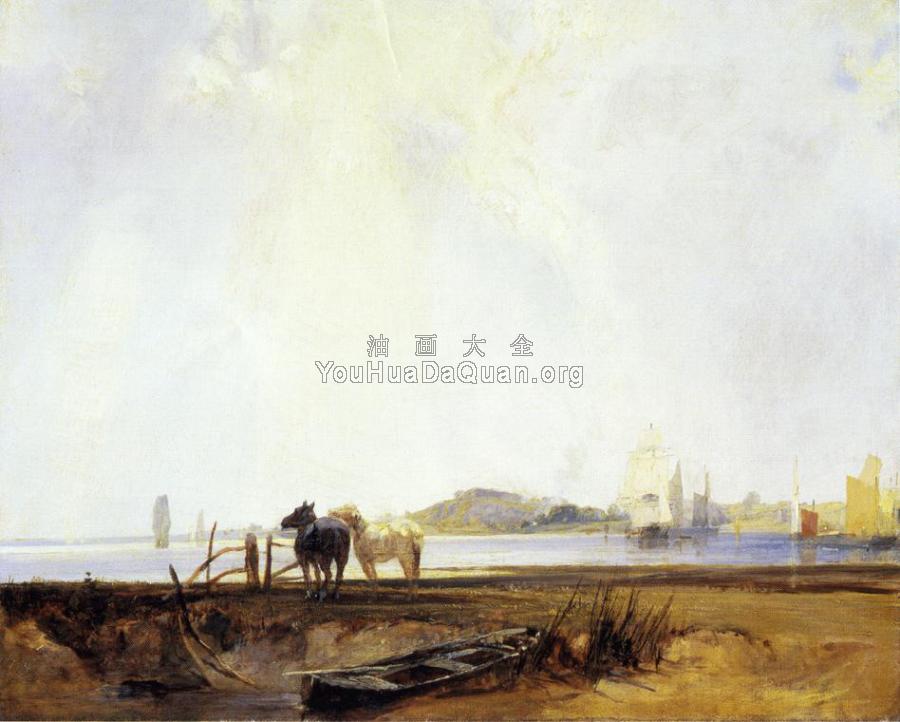 Landscape near Quilleboeuf - 理查德·帕克斯·伯宁顿